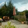 Blick auf die obere Terrasse im Herbst